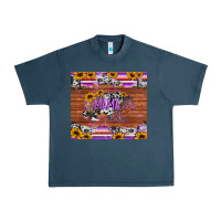 Midnight Navy mama bear sunflowers purple Urban Heavy Tee - Jasminsmagicworld