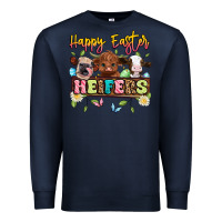 Navy happy easter heifers Premium Sweatshirt - Artiststas