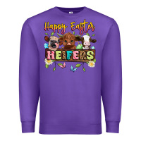 Purple happy easter heifers Premium Sweatshirt - Artiststas