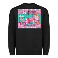Black merry Christmas pink coffee Heavyweight Sweatshirt - Jasminsmagicworld