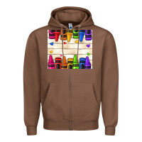 Chestnut custom teacher name crayons Zipper Hoodie - NancyCooperArtShop