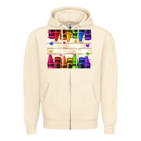 Sandshell custom teacher name crayons Zipper Hoodie - NancyCooperArtShop