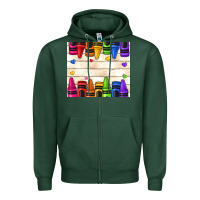 Sports Green custom teacher name crayons Zipper Hoodie - NancyCooperArtShop