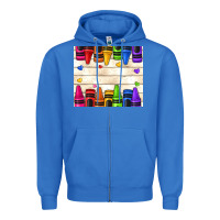 True Royal custom teacher name crayons Zipper Hoodie - NancyCooperArtShop