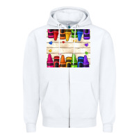 White custom teacher name crayons Zipper Hoodie - NancyCooperArtShop