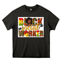 Asphalt black social worker Heavy Core Tee - texasbilliewilder