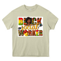 Mossy black social worker Heavy Core Tee - texasbilliewilder