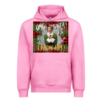 Fuchsia Pink omg santa i know him elf Urban Hoodie - CowGirlArtShop