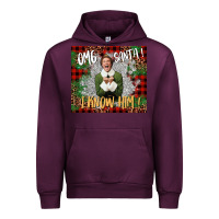 Mauve Wine omg santa i know him elf Urban Hoodie - CowGirlArtShop