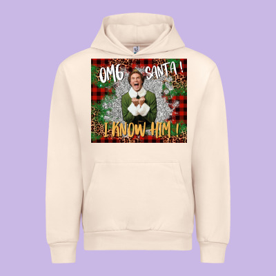 Omg Santa I Know Him Elf Urban Hoodie Designed By Cowgirlartshop