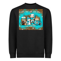 Black winter snowman coffee Heavyweight Sweatshirt - Jasminsmagicworld