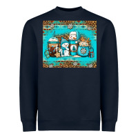 Navy winter snowman coffee Heavyweight Sweatshirt - Jasminsmagicworld