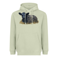 Matcha Black Angus Calf Illustrations Heavyweight Hoodie - LillyAllenDesigns