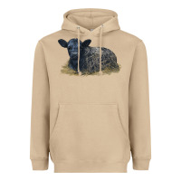 Mushroom Black Angus Calf Illustrations Heavyweight Hoodie - LillyAllenDesigns