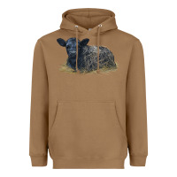 Toasted Coconut Black Angus Calf Illustrations Heavyweight Hoodie - LillyAllenDesigns