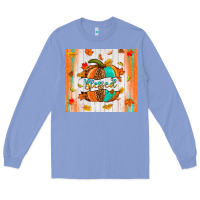 Colony Blue blessed pumpkin Long Sleeve Tee - NancyCooperArtShop