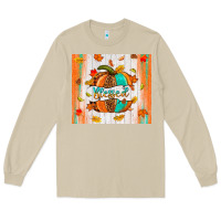 Mushroom blessed pumpkin Long Sleeve Tee - NancyCooperArtShop
