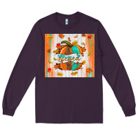 Plum blessed pumpkin Long Sleeve Tee - NancyCooperArtShop