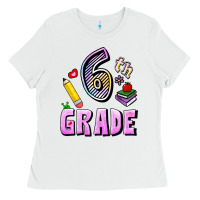 White Sixth Grade Ladies Tee - RanaPortraitStore