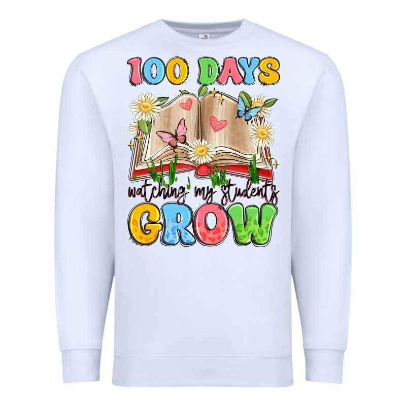 100 Days Watching My Students Grow Premium Sweatshirt by Artiststas | Teevron