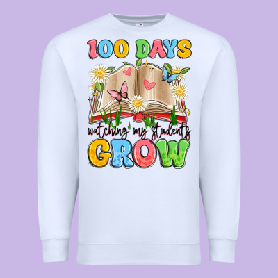 100 Days Watching My Students Grow Premium Sweatshirt Designed By Artiststas