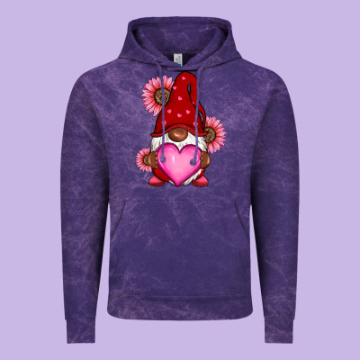 Valentine's Day Afro Gnome Vintage Hoodie Designed By Ranaportraitstore