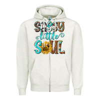 Oatmeal Heather sassy little soul Zipper Hoodie - NancyCooperArtShop