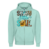 Seafoam sassy little soul Zipper Hoodie - NancyCooperArtShop