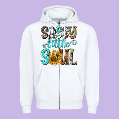 Sassy Little Soul Zipper Hoodie Designed By Nancycooperartshop