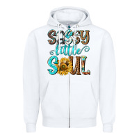 White sassy little soul Zipper Hoodie - NancyCooperArtShop