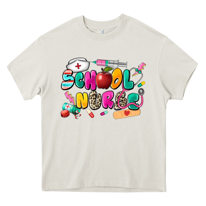 School Nurse Heavy Core Tee by Zillion Design Studio | Teevron