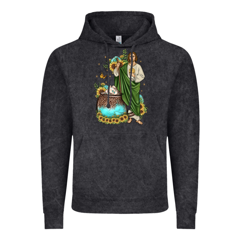 San Judas Coffee Cup Sunflower Vintage Hoodie by JahusDesignShop | Teevron