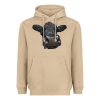 Mushroom Black Angus Heifer Heavyweight Hoodie - LillyAllenDesigns