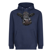 Navy Black Angus Heifer Heavyweight Hoodie - LillyAllenDesigns