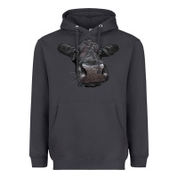 Smoke Black Angus Heifer Heavyweight Hoodie - LillyAllenDesigns