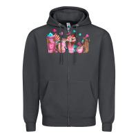 Smoke nail tech coffee cups Zipper Hoodie - NancyCooperArtShop