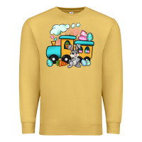 Antique Gold easter train Premium Sweatshirt - Artiststas