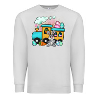 Dove Grey easter train Premium Sweatshirt - Artiststas