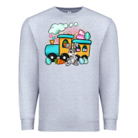 Heather Grey easter train Premium Sweatshirt - Artiststas