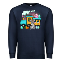 Navy easter train Premium Sweatshirt - Artiststas