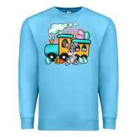 Ocean Blue easter train Premium Sweatshirt - Artiststas