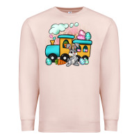 Pale Pink easter train Premium Sweatshirt - Artiststas