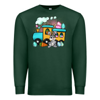 Sports Green easter train Premium Sweatshirt - Artiststas