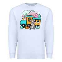 White easter train Premium Sweatshirt - Artiststas