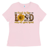 Bubblegum Pink Trust in the lord with all your heart Ladies Tee - texasbilliewilder
