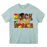 Arona black social worker Heavy Core Tee - texasbilliewilder