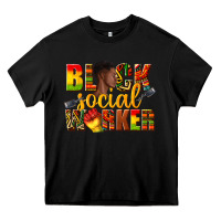 Black black social worker Heavy Core Tee - texasbilliewilder