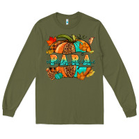 Army Green para pumpkin Long Sleeve Tee - NancyCooperArtShop