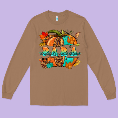 Para Pumpkin Long Sleeve Tee Designed By Nancycooperartshop