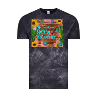 Cloud Black raised 90's country guitar cactus sunflower's Vintage Tee - Artiststas